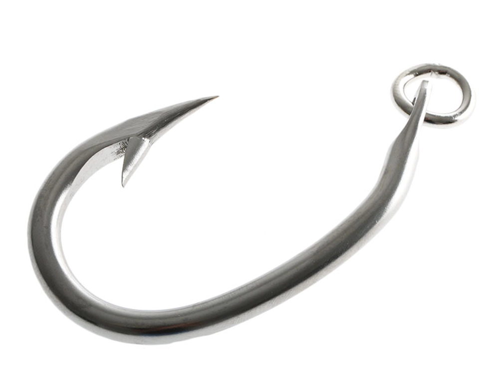 ManTackle Stainless Tuna Hook with Ring Size 3.8 Qty 1 ManTackle Stainless Tuna Hook with Ring Size 3.8 Qty 1