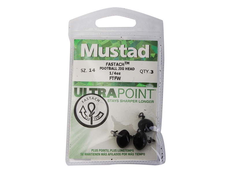 Mustad Fastach Football Jig Head Weights 1/4oz Qty 3
