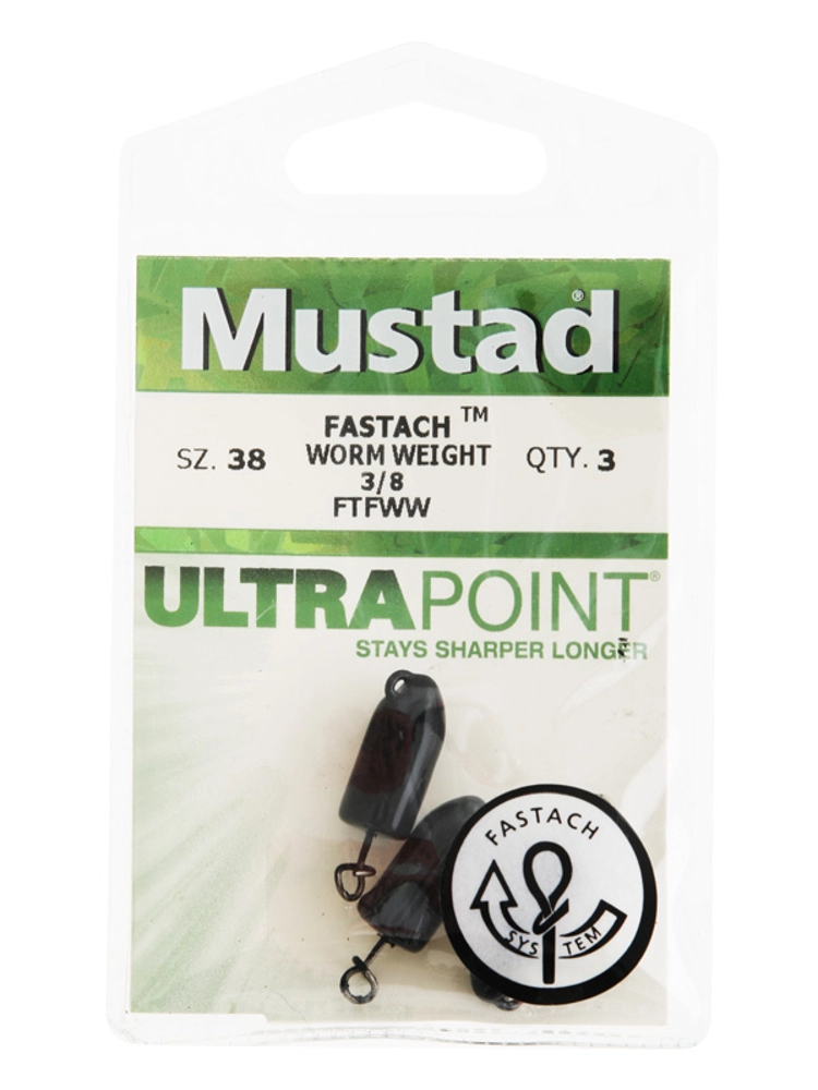 Mustad Fastach Jig Head Weights 3/8oz Qty 2 Mustad Fastach Jig Head Weights 3/8oz Qty 2