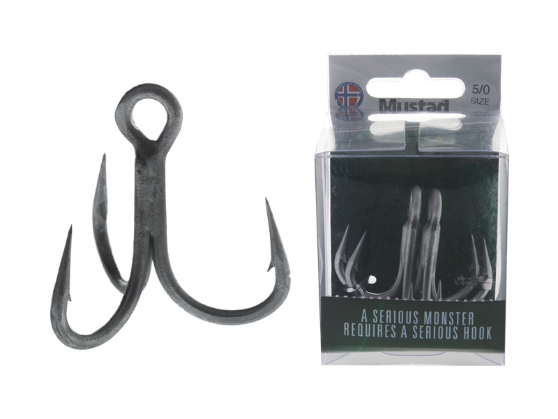 Mustad Kaiju Saltwater Treble Hooks Qty 2 5/0