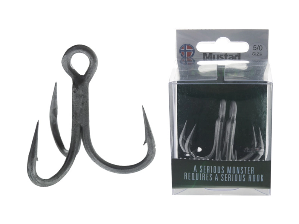 Mustad Kaiju Saltwater Treble Hooks Qty 2 5/0 Mustad Kaiju Saltwater Treble Hooks Qty 2 5/0