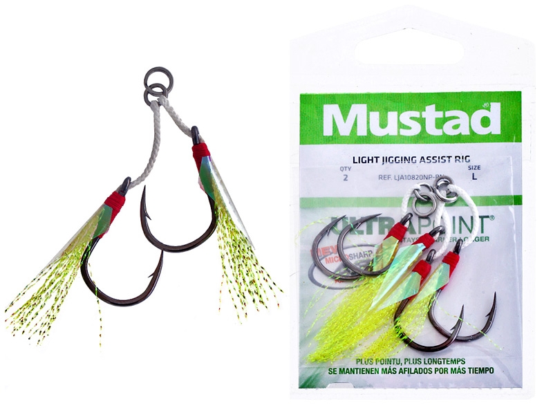 Mustad 10820NPBN Light Jigging Assist Rig 2/0 Qty 2