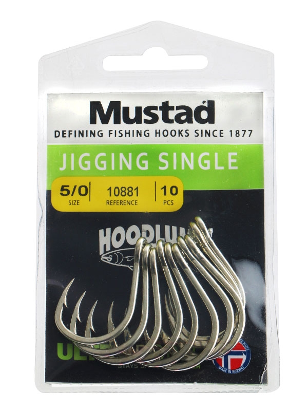 Mustad 10881NP-DP UltraPoint Jigging Hooks 5/0 Qty 10