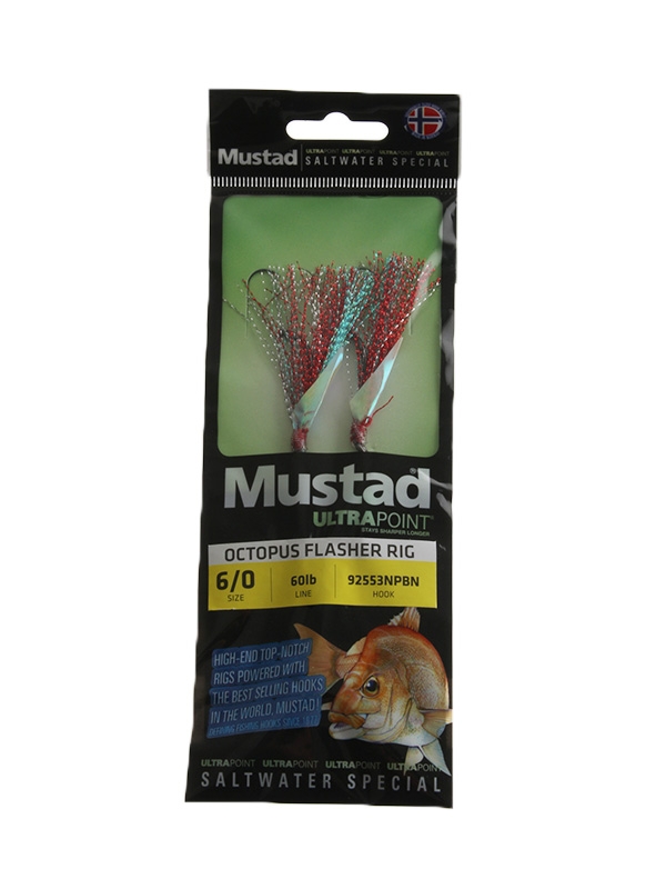 Mustad Snapper UltraPoint Octopus Flasher Rigs