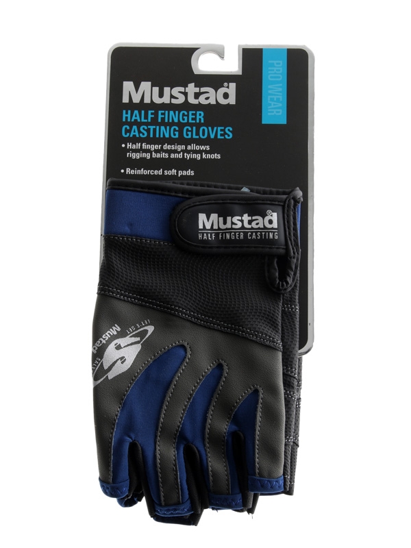 Mustad Half Finger Casting Gloves - Pair