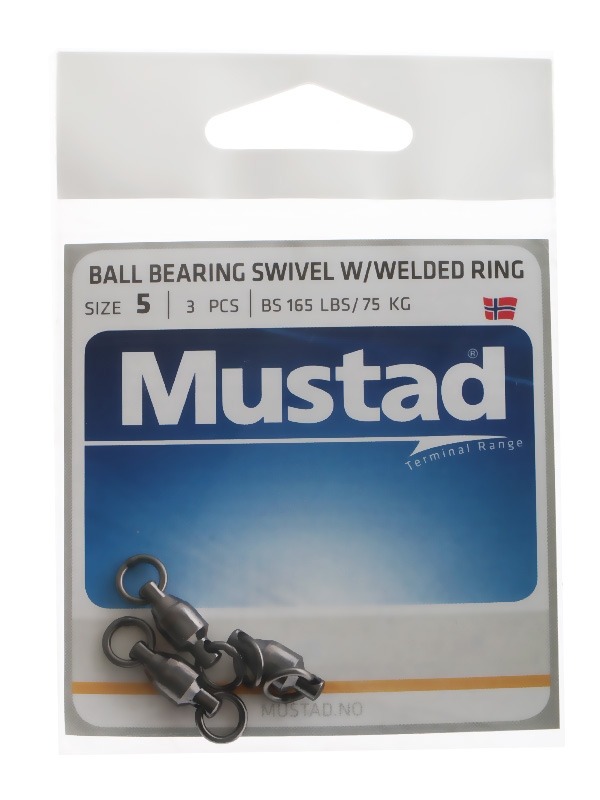 Mustad Ball Bearing Swivel with Welded Ring