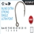 Mustad Kaiju In-Line Jig Hooks No.2 Qty 7