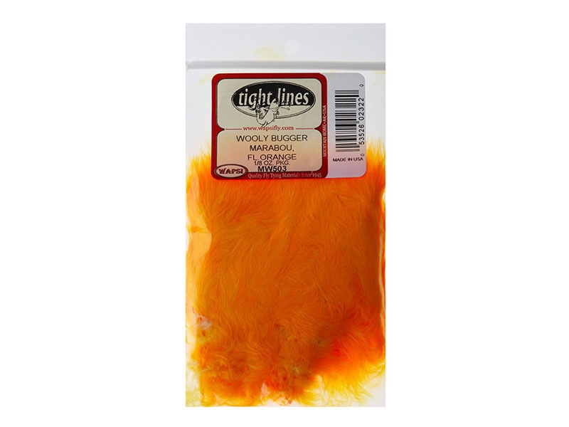 Wapsi Woolly Bugger Marabou Fluoro Feather Orange