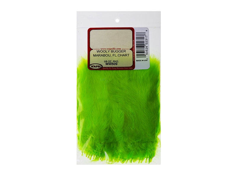 Wapsi Woolly Bugger Marabou Fluoro Feather Chartreuse