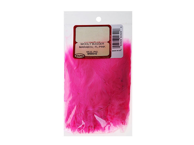 Wapsi Woolly Bugger Marabou Fluoro Feather Pink