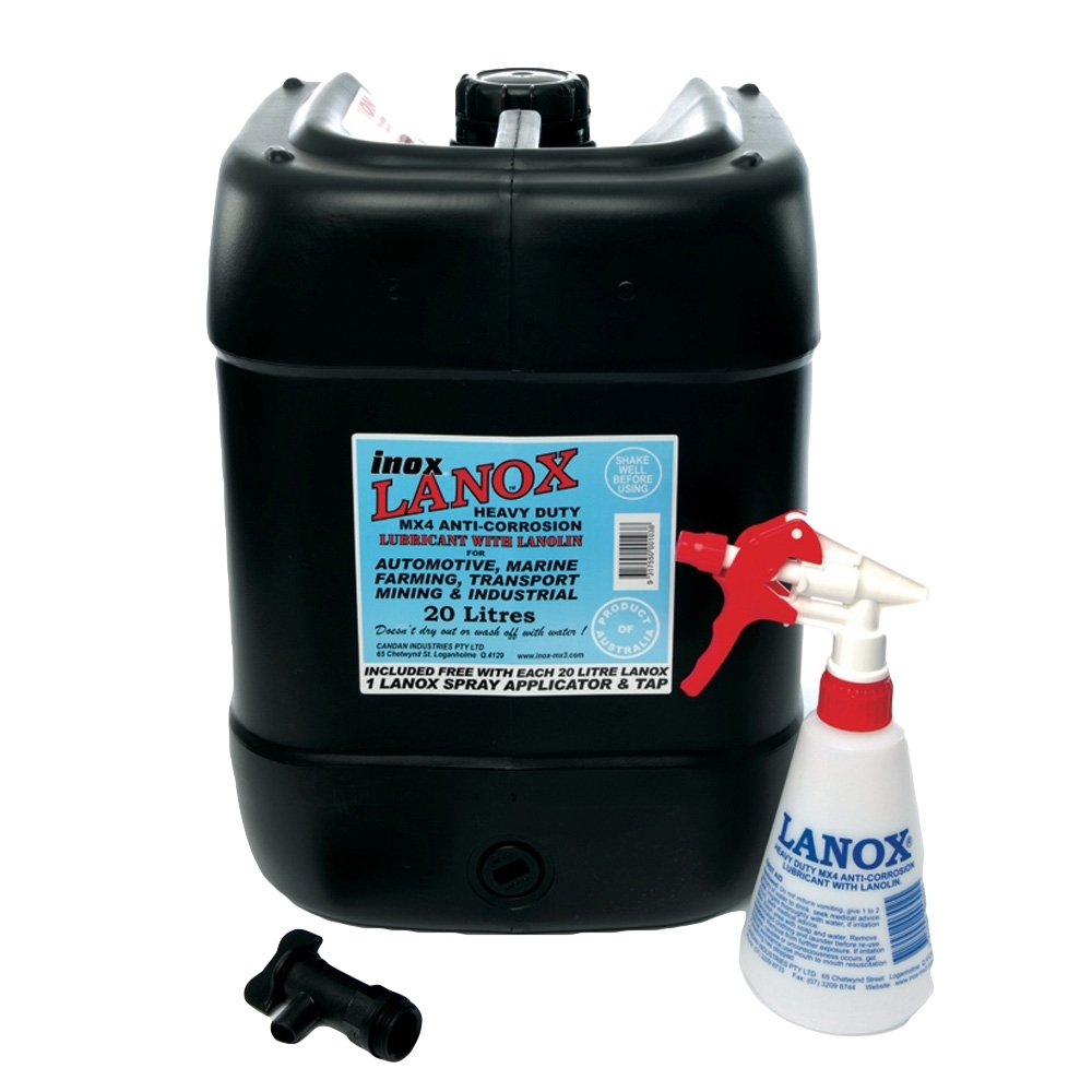 INOX MX4 Lanox Lanolin Lubricant 20L Drum with Applicator and Tap