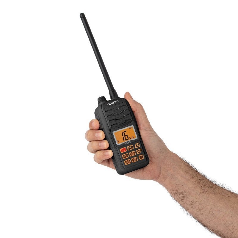 Oricom MX500 Waterproof Handheld VHF Marine Radio 5W Black