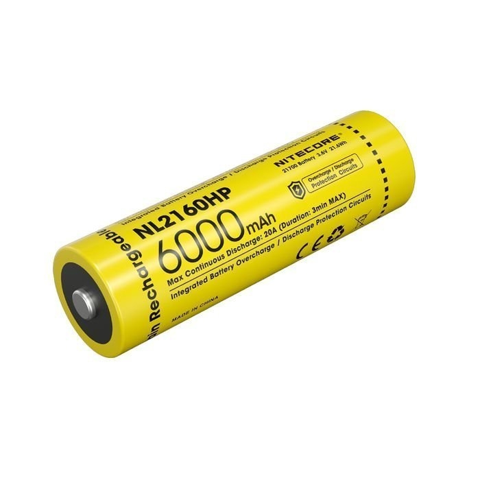 NITECORE 21700 Li-ion Rechargeable High Drain Battery 3.6V 6000mAh