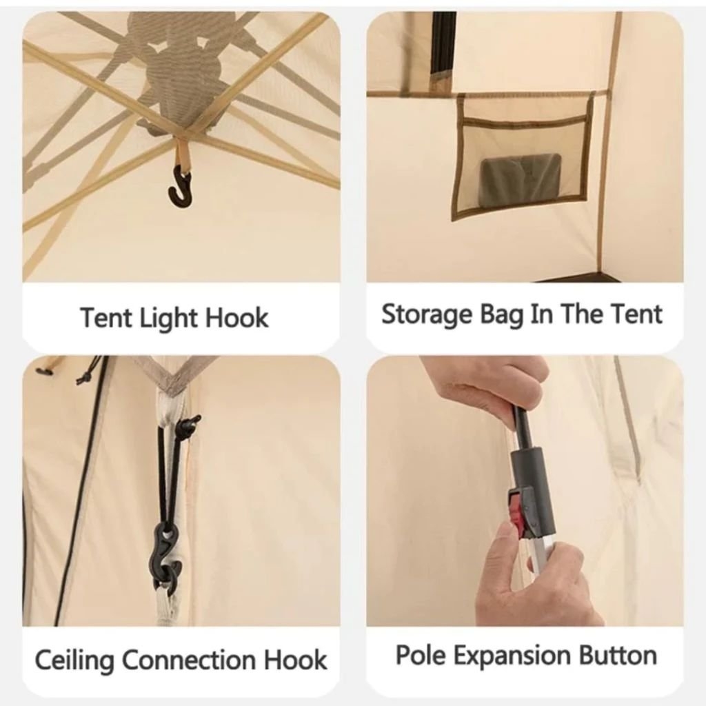 Naturehike Ango Self Expanding 3P Tent with Awning