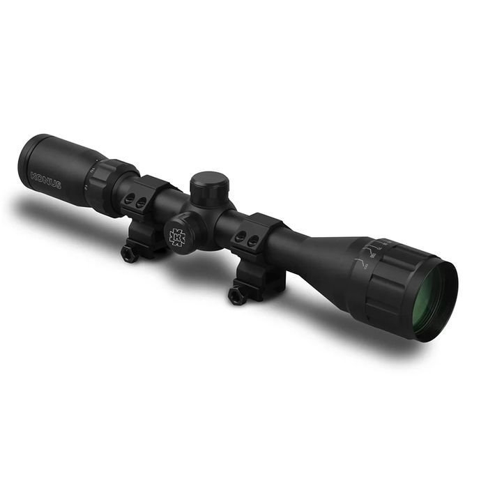 Konus Fighter 4-12x40 Ballistic Reticle AO Riflescope with Rings