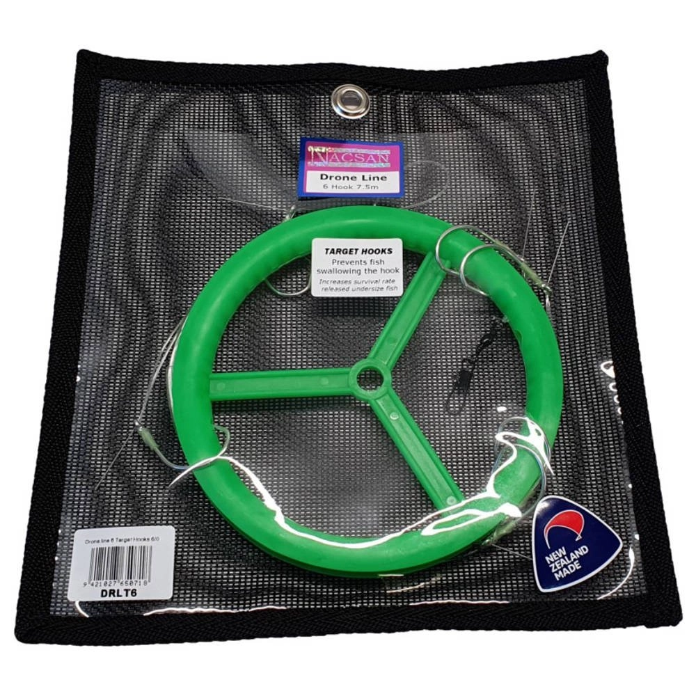 Nacsan 6 Hook Drone Longline Trace with Target Hooks 4/0 Nacsan 6 Hook Drone Longline Trace with Target Hooks 4/0