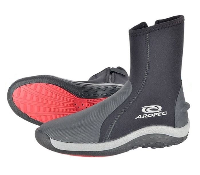 Aropec Neoprene Zipper Dive Boots with Rubber Sole 5mm