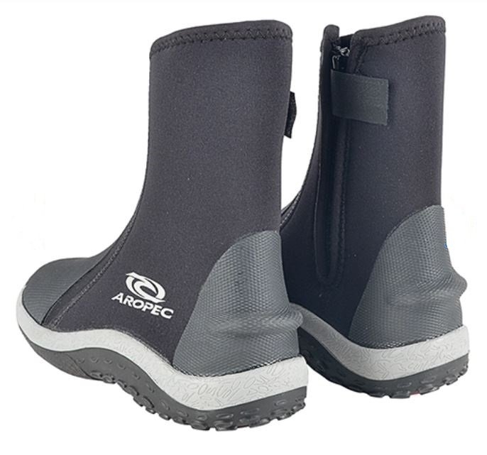 Aropec Neoprene Zipper Dive Boots with Rubber Sole 5mm