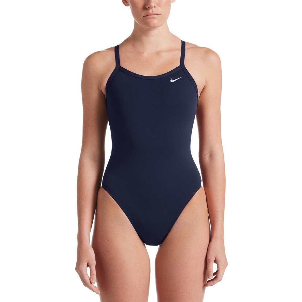 Nike Swim Solid Racerback 1-Piece Womens Swimsuit Midnight Navy