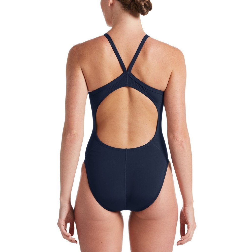 Nike Swim Solid Racerback 1-Piece Womens Swimsuit Midnight Navy