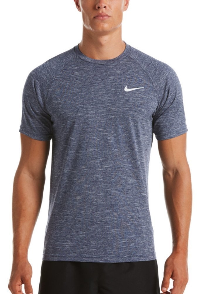 Nike Swim Heathered Short Sleeve Hydroguard Mens Swim Shirt