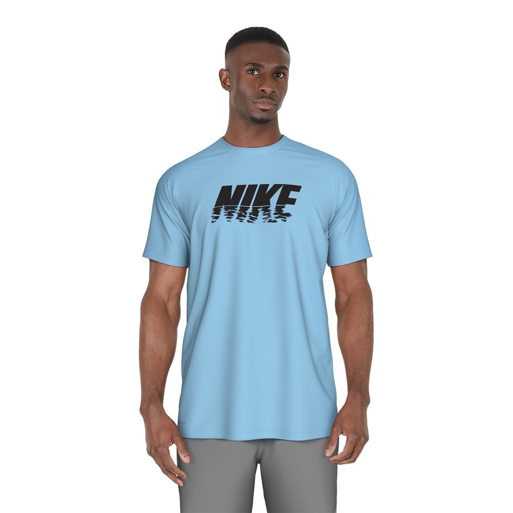 Nike Swim Sunset Logo Short Sleeve Hydroguard Mens Top