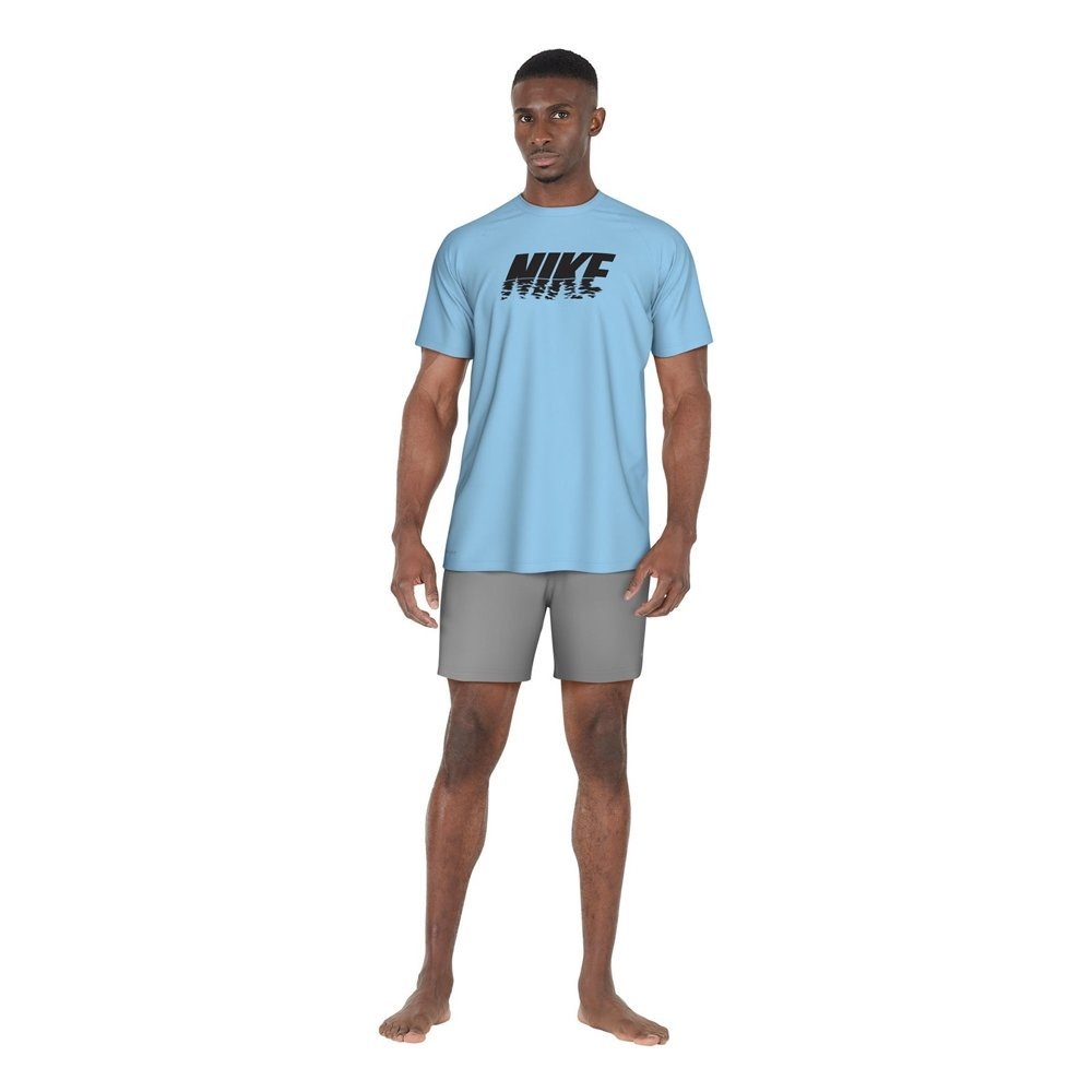 Nike Swim Sunset Logo Short Sleeve Hydroguard Mens Top