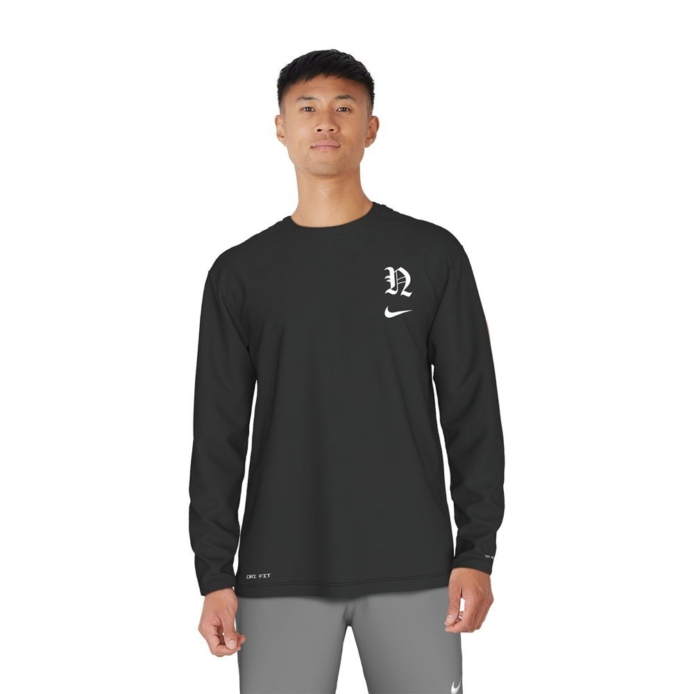 Nike Swim Hydroguard UPF40+ Mens Long Sleeve Dri-Fit Shirt Gothic Letter