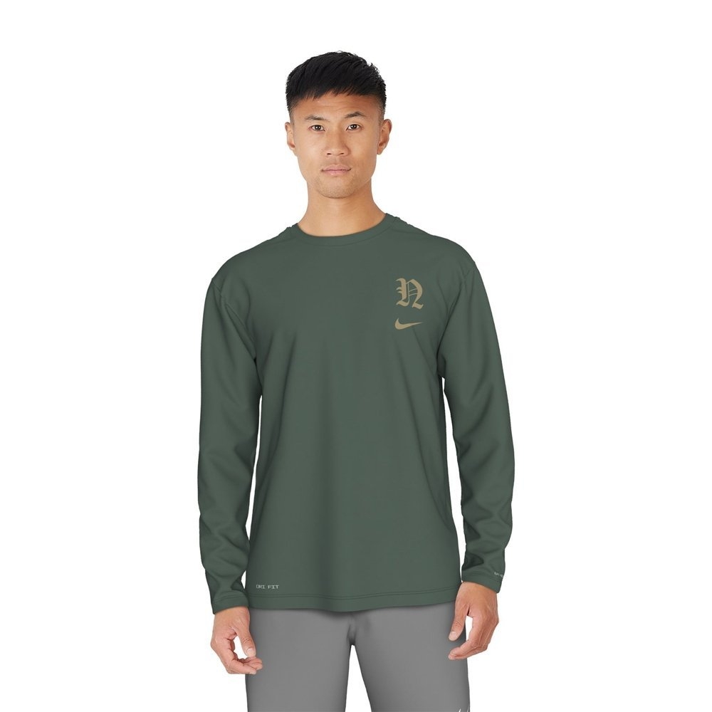 Nike Swim Hydroguard UPF40+ Mens Long Sleeve Dri-Fit Shirt Gothic Letter