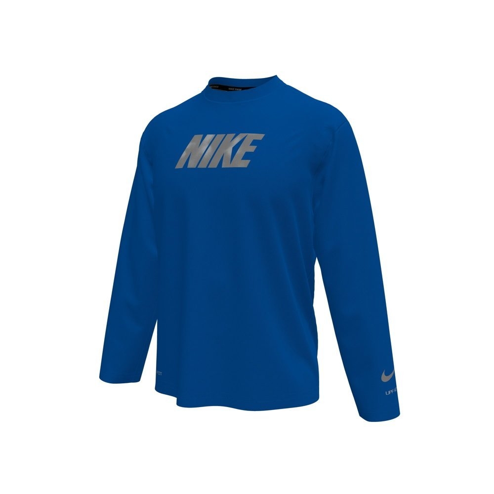 Nike Swim Brand Blast Block Long Sleeve Big Kids Hydroguard Rash Vest