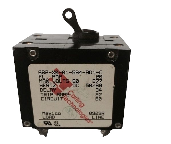 Newmar 50 Amp Double Pole Breaker with Black Throw