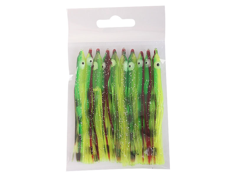 Needlefish Skirts 10cm Qty 10 Green