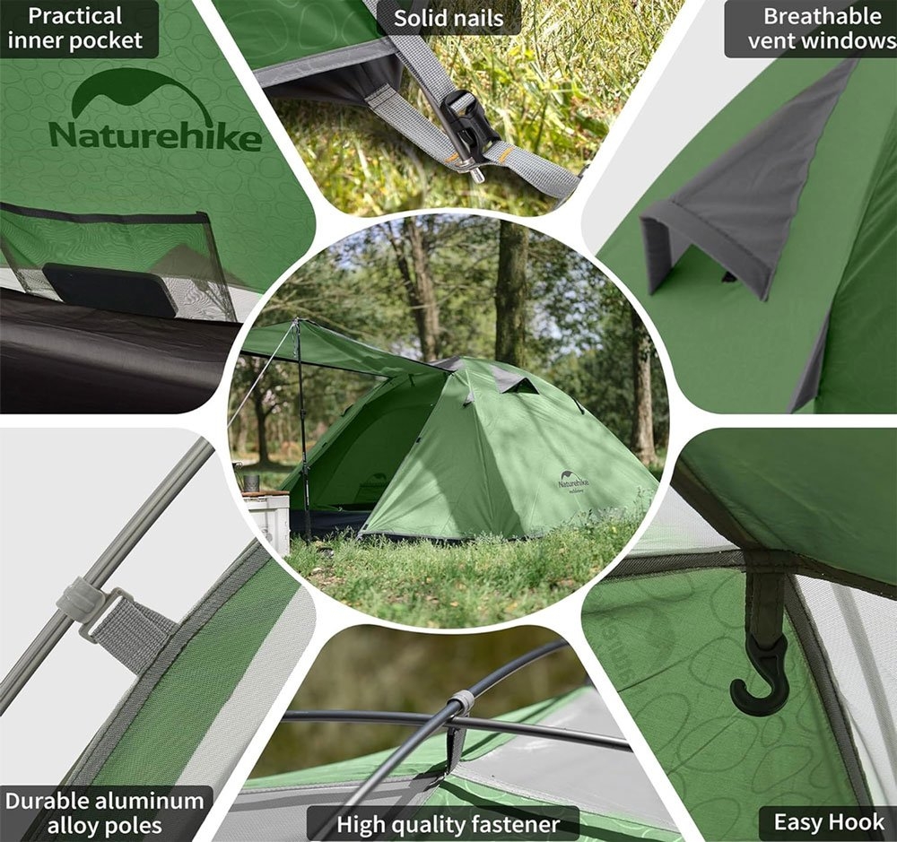 Naturehike P-Series 2 Person Tent Forest Green