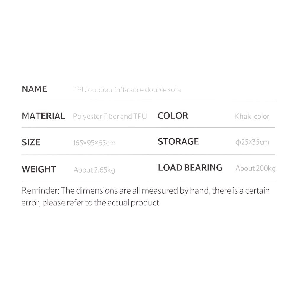 Naturehike Camping Inflatable 2-Seater Sofa / Airbed