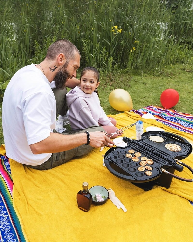 nomadiQ BBQ Pancake Grill Plate Steel