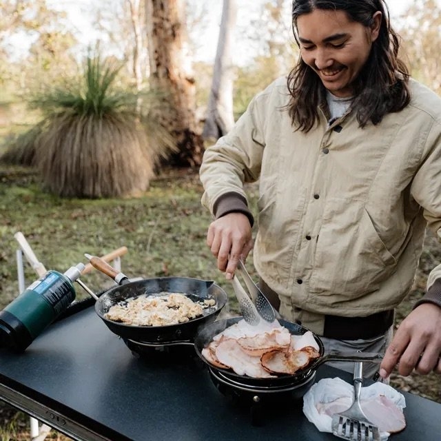 nomadiQ Portable 2-Burner Gas Camping Stove Black