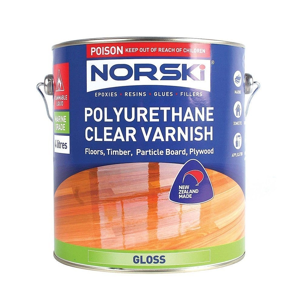 Norski Polyurethane Clear Wood Varnish (Gloss) 4L