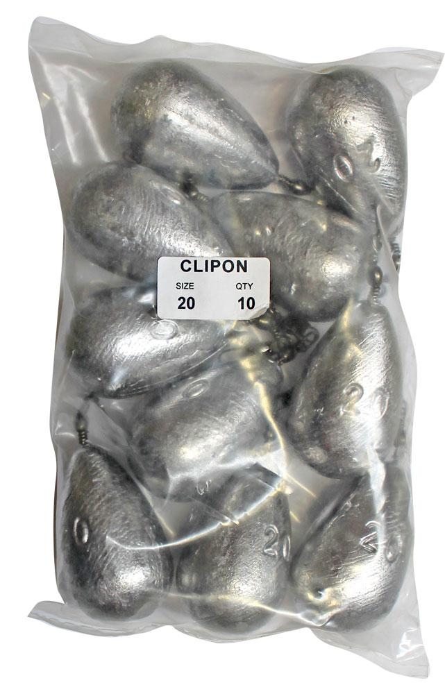 Clip-On Swivel Sinkers Bulk Pack 20oz Qty 10