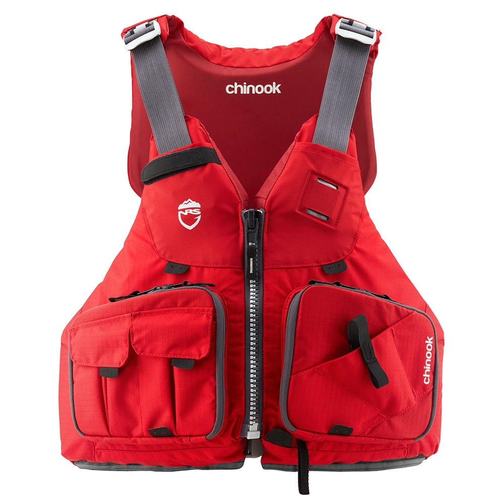 NRS Chinook Mesh Back USCG Type III Fishing PFD Red XS/M