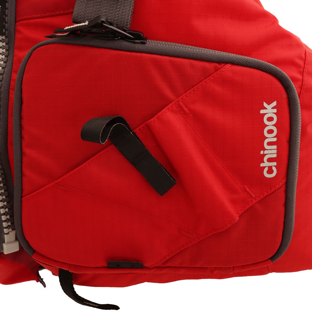 NRS Chinook Mesh Back USCG Type III Fishing PFD Red