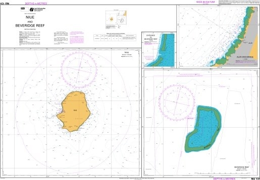 NZ 131 Niue and Beveridge Reef Chart