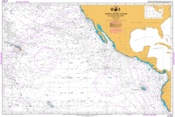 NZ 14051 North Pacific Ocean (S.E. part) Chart