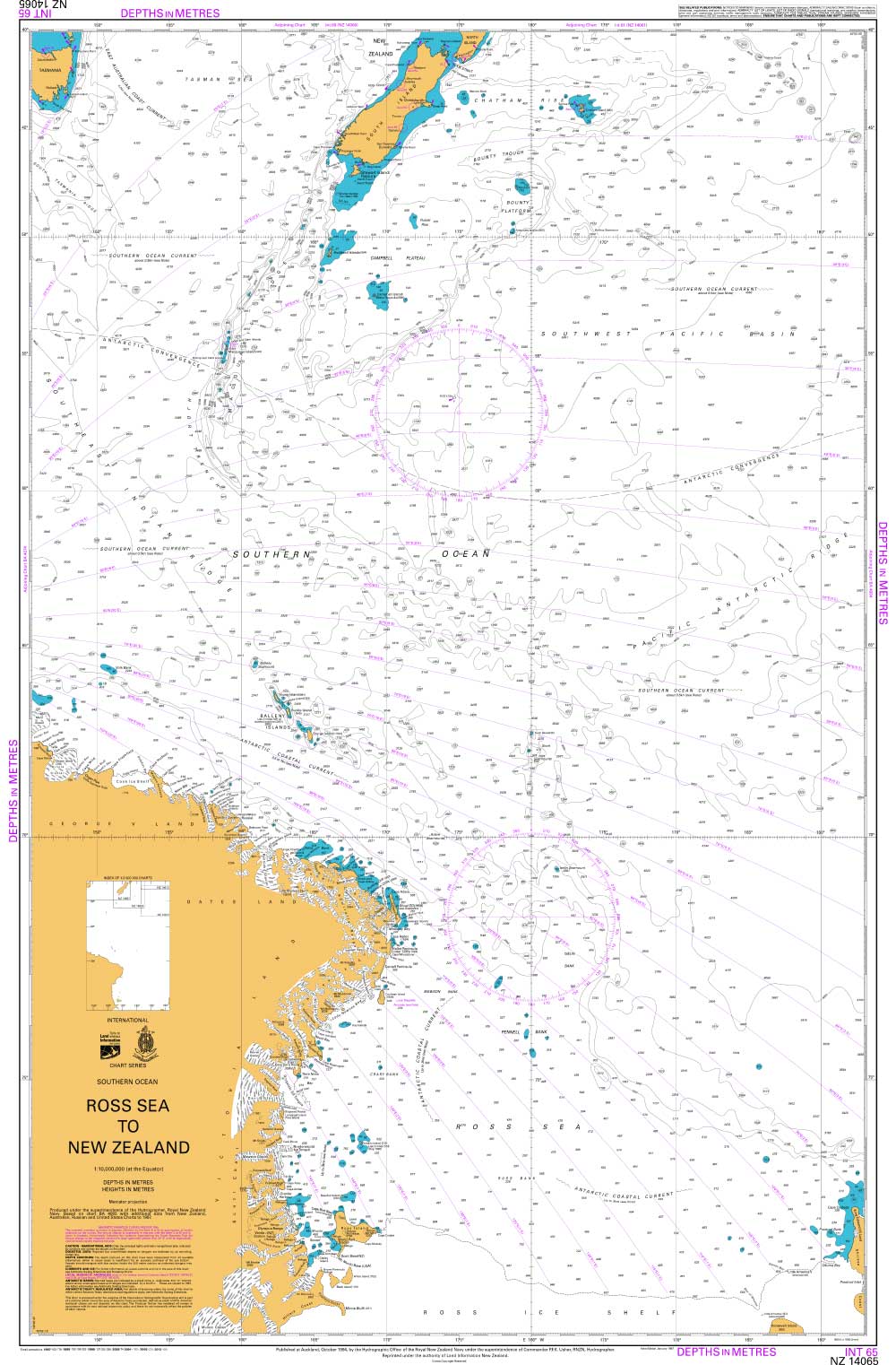 NZ 14065 Ross Sea to New Zealand Chart