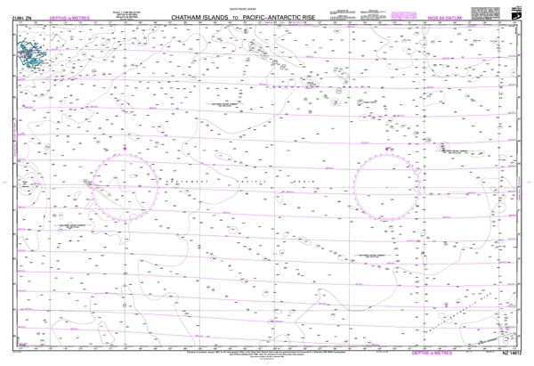NZ 14612 Chatham Islands to Pacific - Antarctic Rise Chart