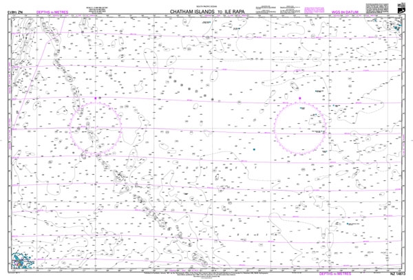 NZ 14613 Chatham Islands to Ile Rapa Chart