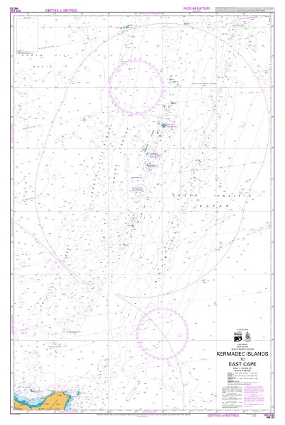 NZ 22 Kermadec Islands to East Cape Chart