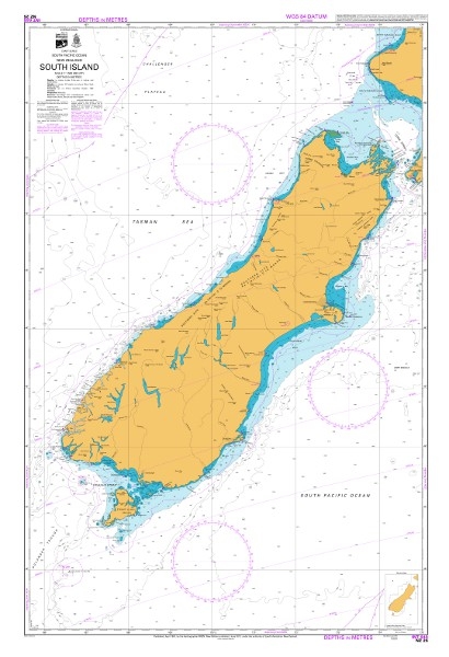 NZ 25 New Zealand South Island Chart