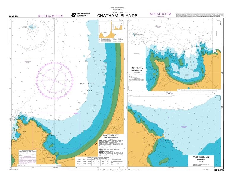 NZ 2685 Plans in the Chatham Islands Chart
