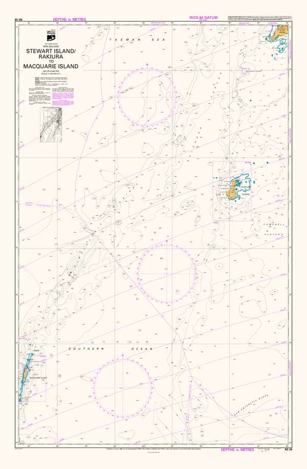 NZ 28 Stewart Island to Macquarie Island Chart