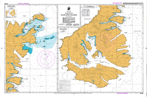 NZ 2862 Plans in the Auckland Islands Chart